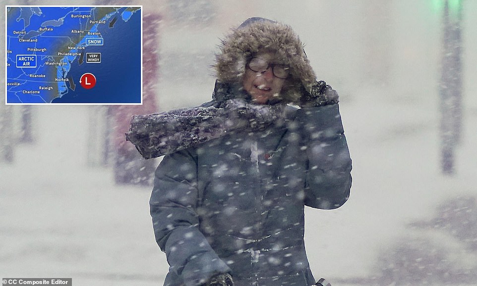 Winter storm is forming off the US East Coast