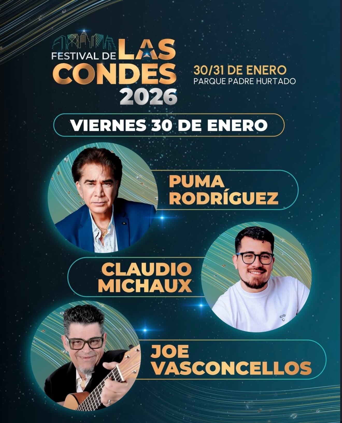 Los artistas que se presentan este viernes en el Festival de Las Condes ...