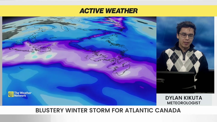 Blustery winter storm will smoke Atlantic Canada