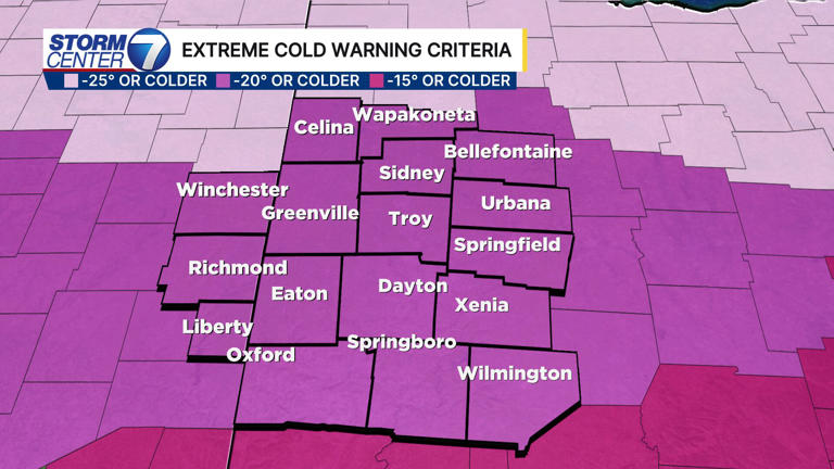 Extreme cold warning tonight for much of the region