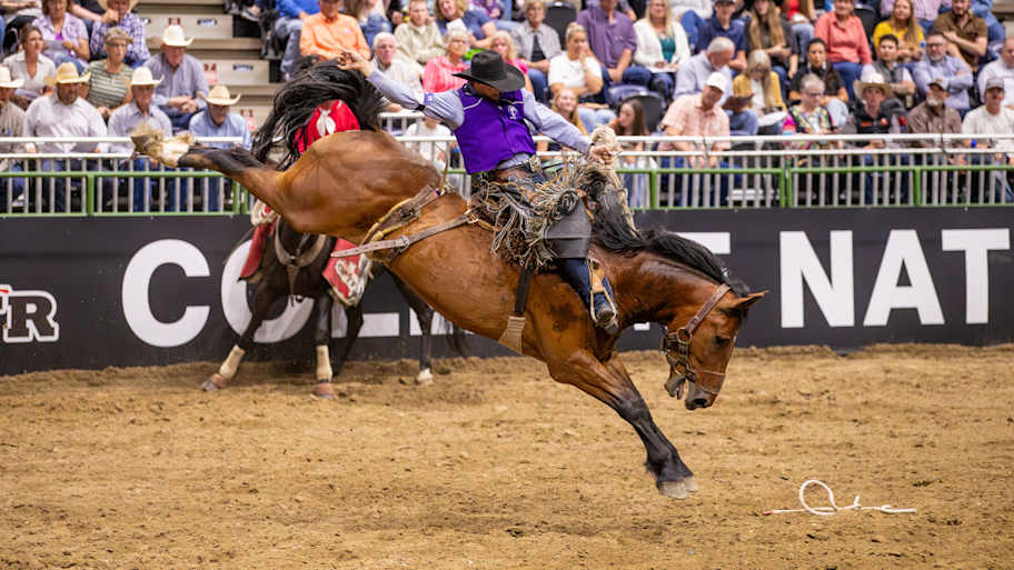 Resistol rookie saddle bronc riding contender recovering after NWSS injury