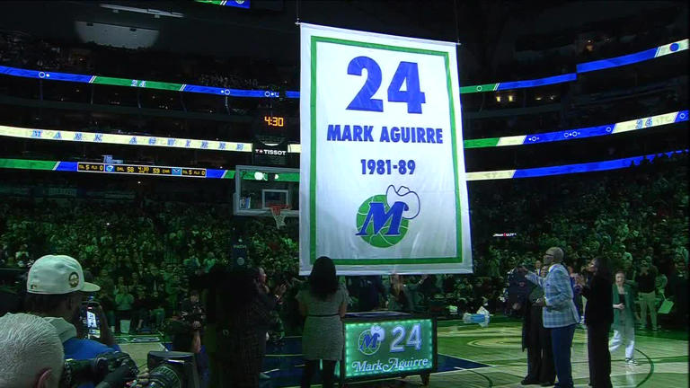 Dallas Mavs retire Mark Aguirre’s No. 24 jersey