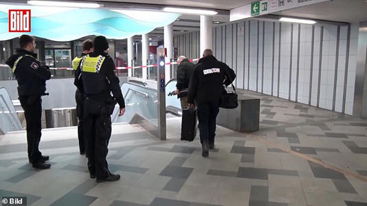 The incident took place at Wandsbek Markt subway station in Hamburg on Thursday