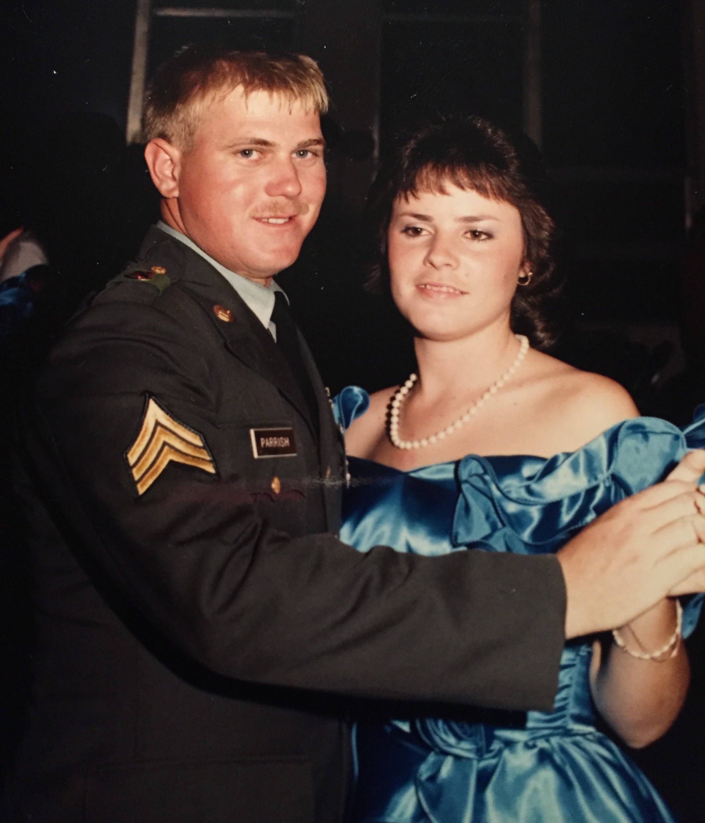 Danny Parrish (left); wife Mirtha Parrish (right) in late 1980s
