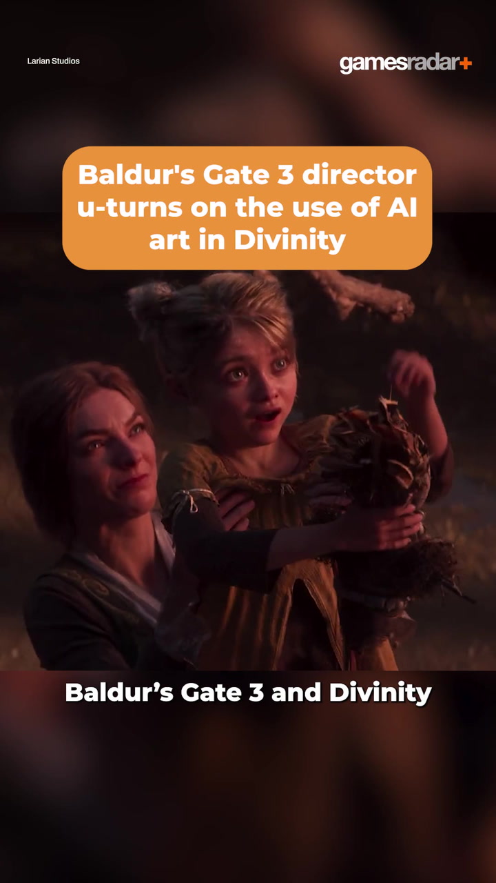 Baldur's Gate 3 director u-turns on the use of AI art in Divinity #shorts