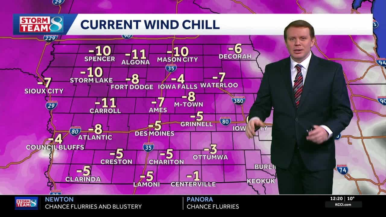 Iowa weather: Bitter cold today with snow chances returning this weekend
