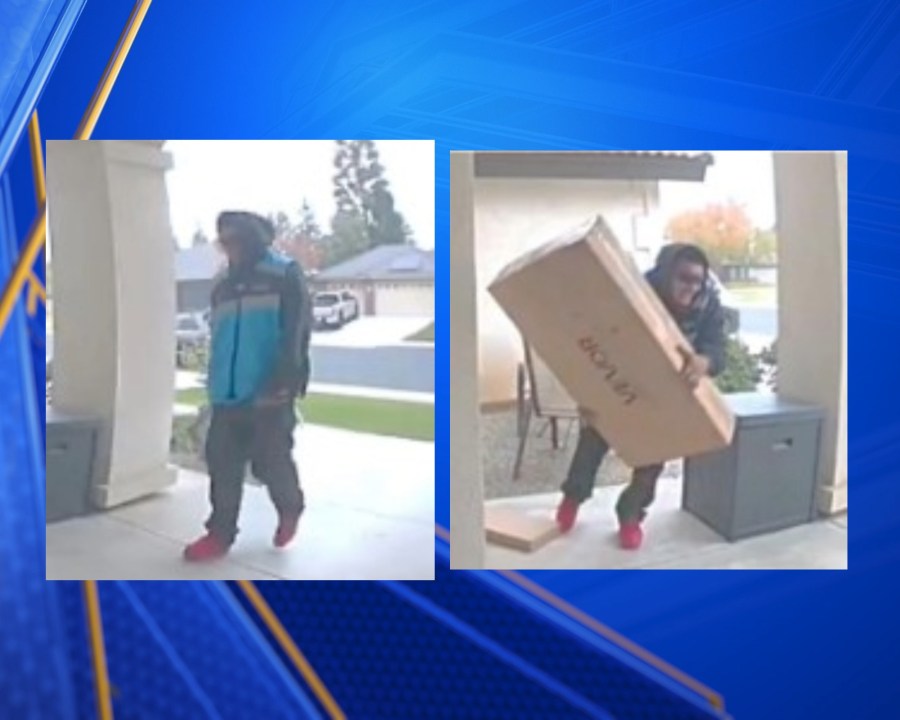 Man in Amazon delivery uniform seen on camera stealing package from ...