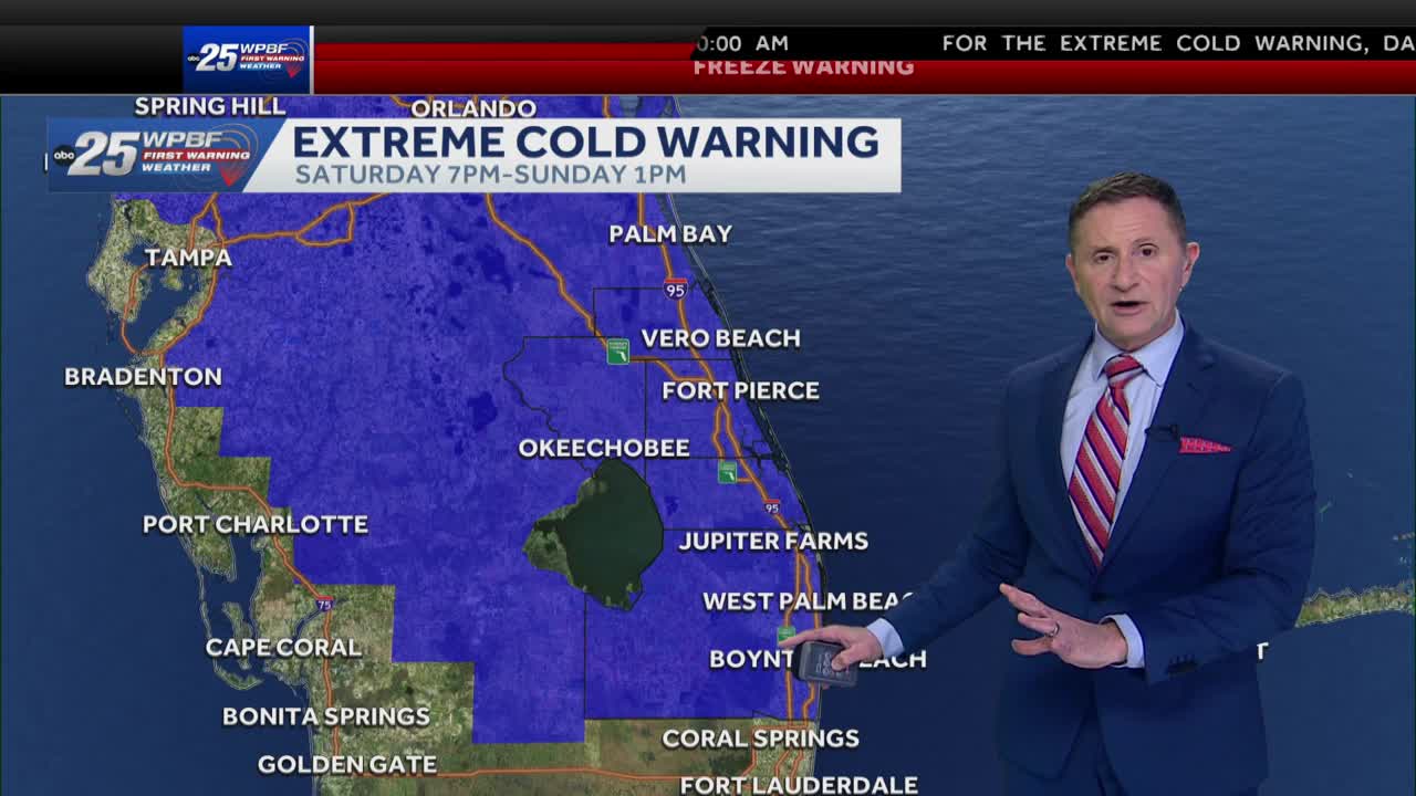Extreme cold and freeze warnings issued for our area