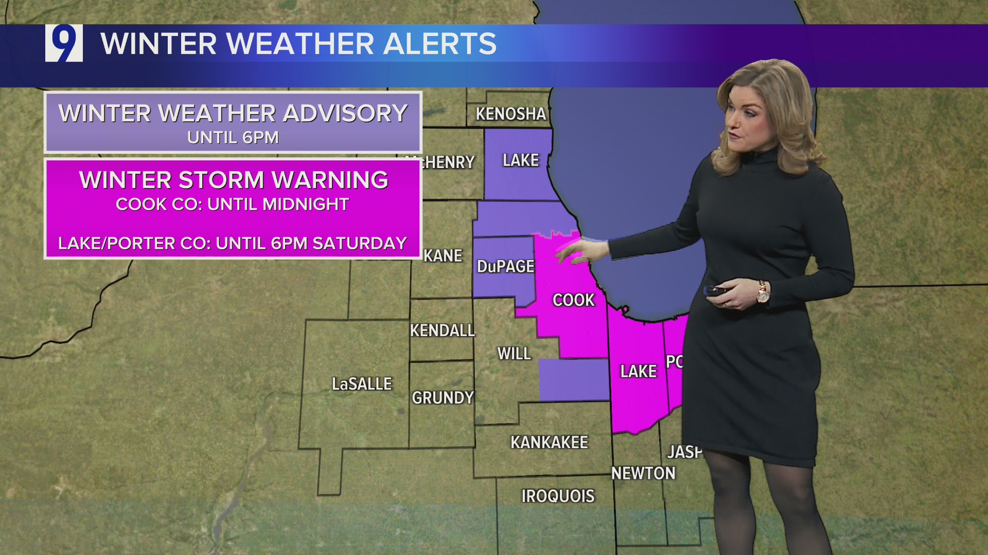 Winter storm warning, advisories issued for Friday