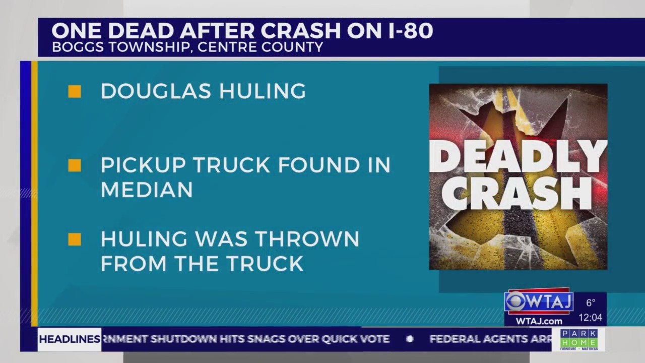 One dead after crash on I-80 in Centre County