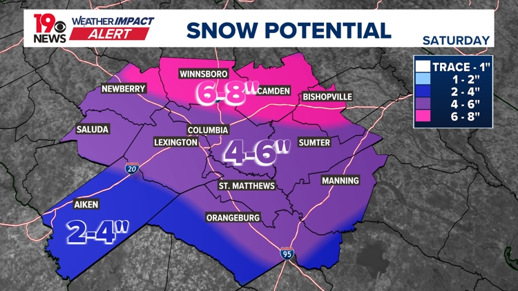 How much snow will South Carolina get from the winter storm? Here's the ...