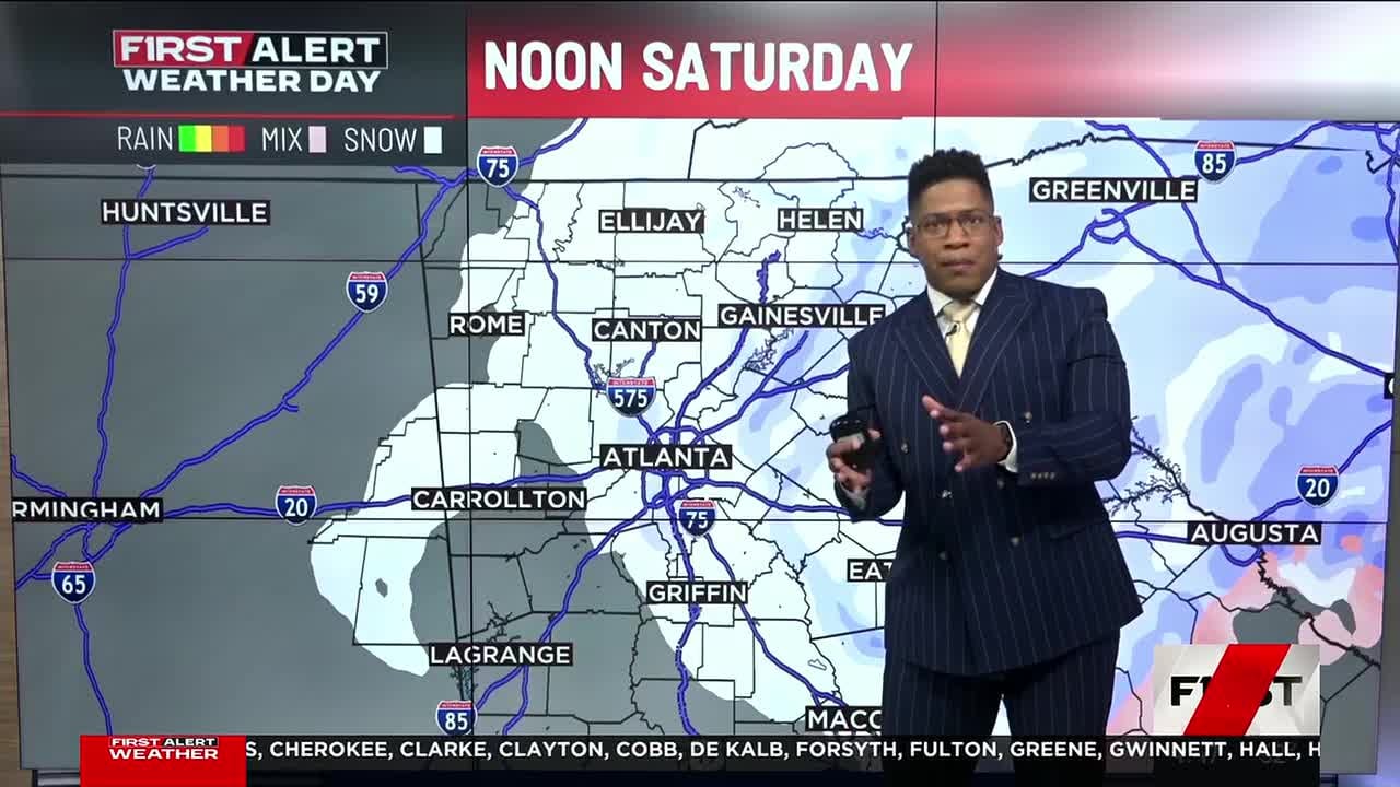 Winter storm warning now includes metro Atlanta; snow starts Saturday ...
