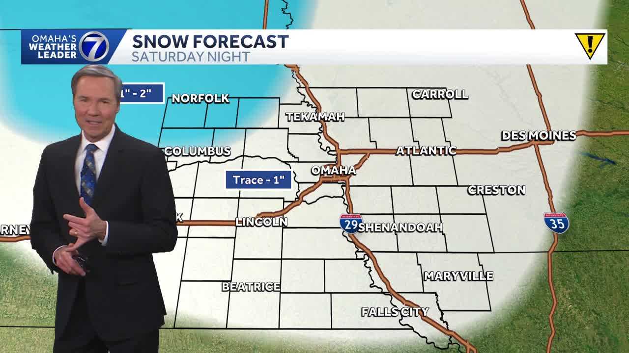 Another shot of cold into weekend, light snow Saturday night