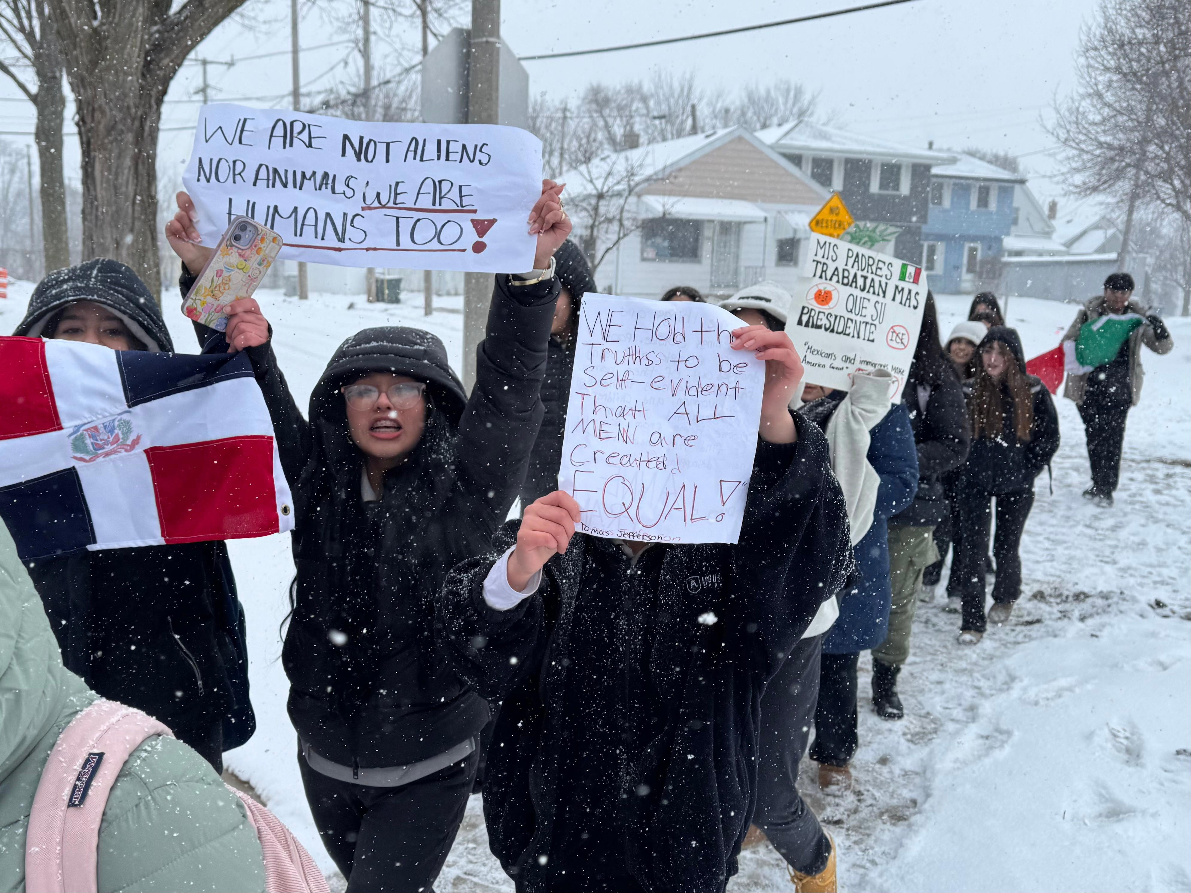 Hundreds more students walk out against ICE despite threat of discipline