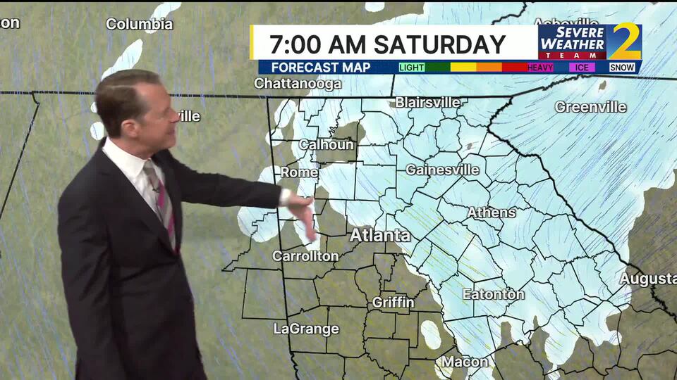 Snow accumulating overnight, early Saturday morning