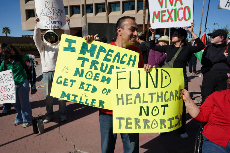 Tucson businesses close, hundreds protest on National Day of Action