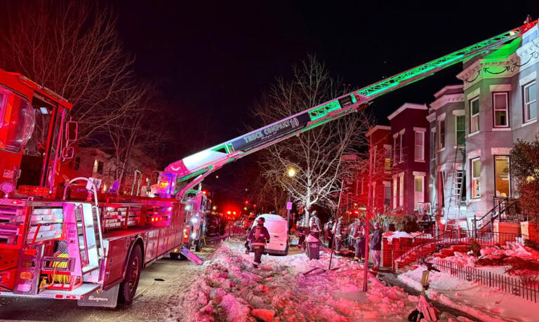Woman in critical condition, 2 firefighters hurt in DC house fire
