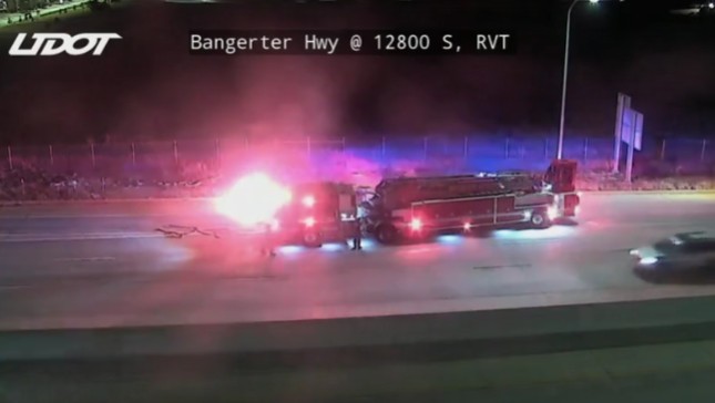 Vehicle fire leads to brief lane closures on Bangerter Highway<br><br>