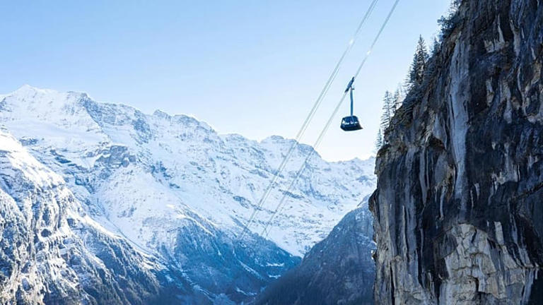 Switzerland is home to the world's steepest cable car ride. ©Schilthornbahn AG