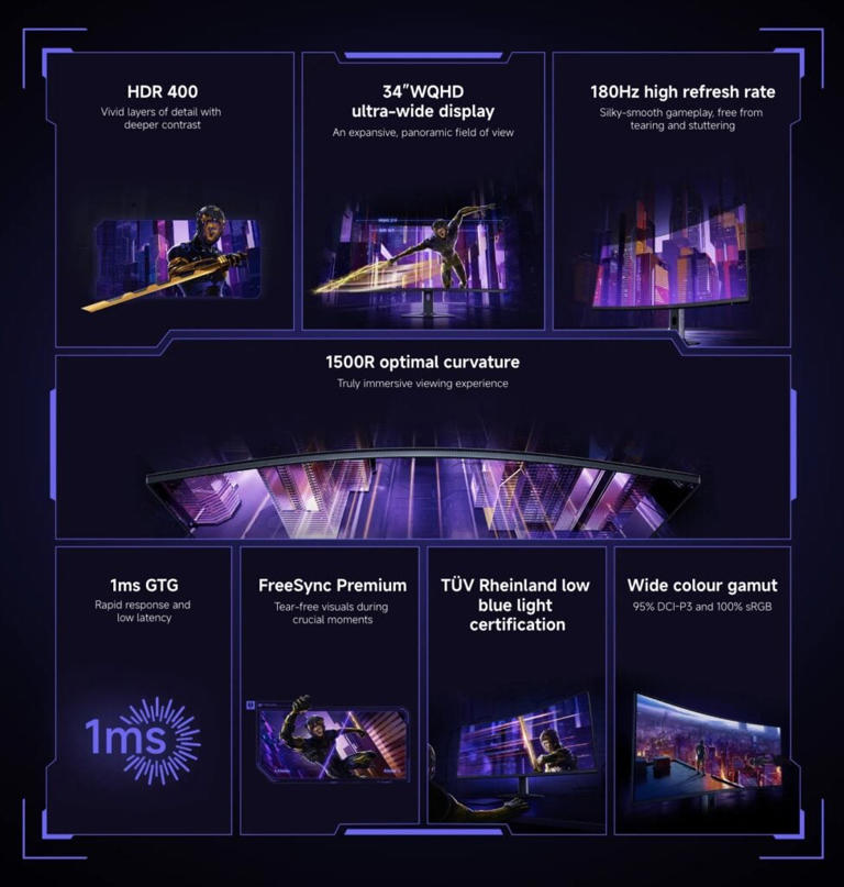 Xiaomi launches 34-inch G34WQi 2026 curved gaming monitor outside China