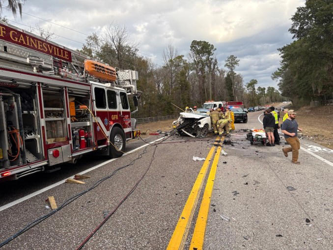 Two patients transported to the hospital after crash on CR 225