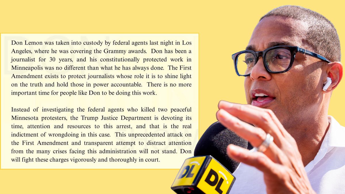 Don Lemon was arrested. This statement from his attorney is real
