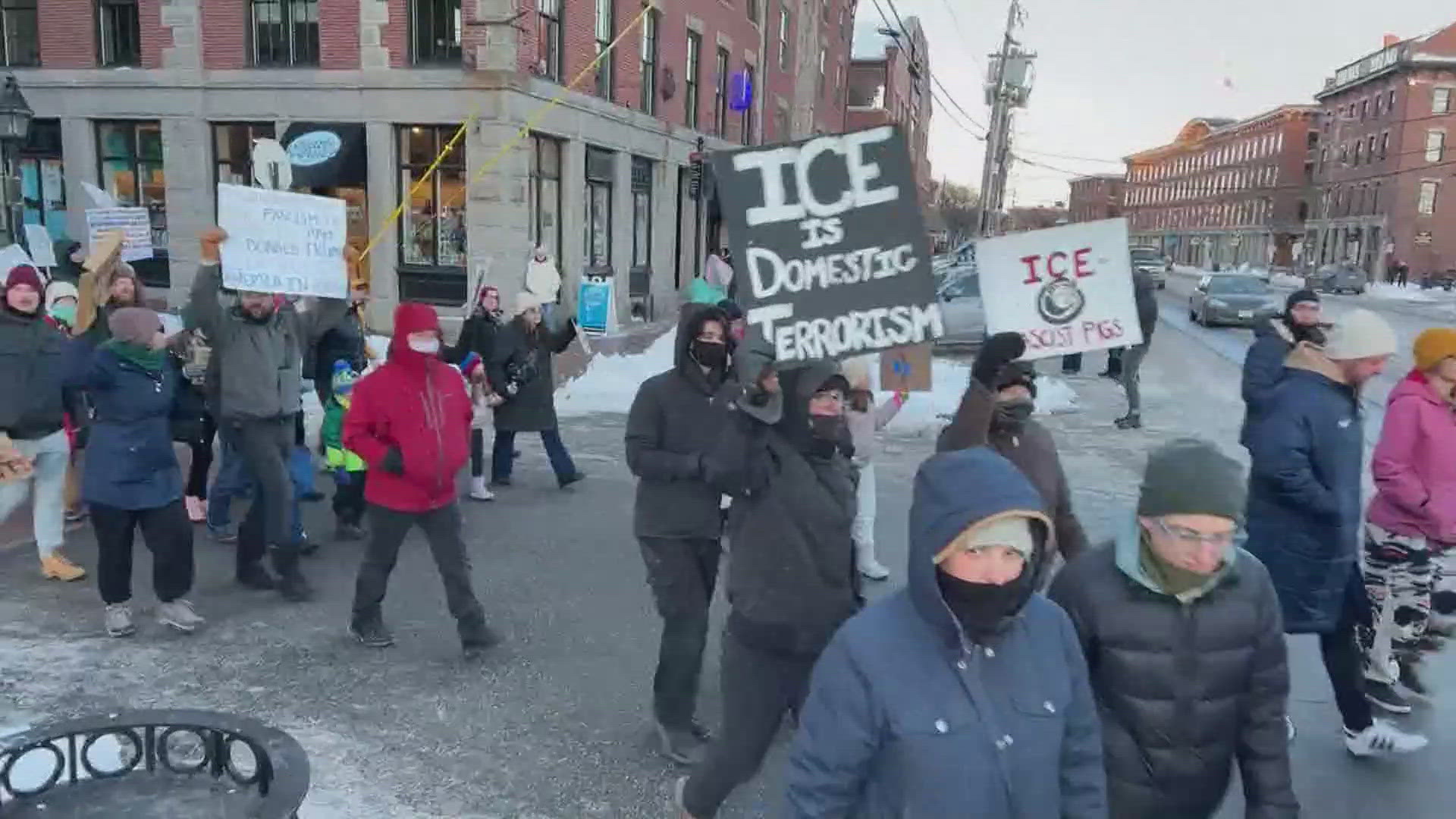 More then 1,000 demonstrators protest ICE in downtown Portland