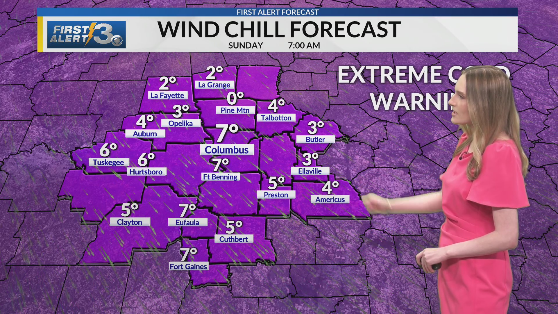 Columbus, Ga weather Friday PM (01/30/26) - Kaylee Barbee