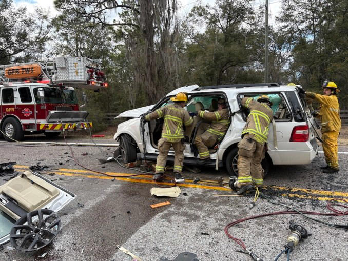 Two patients transported to the hospital after crash on CR 225