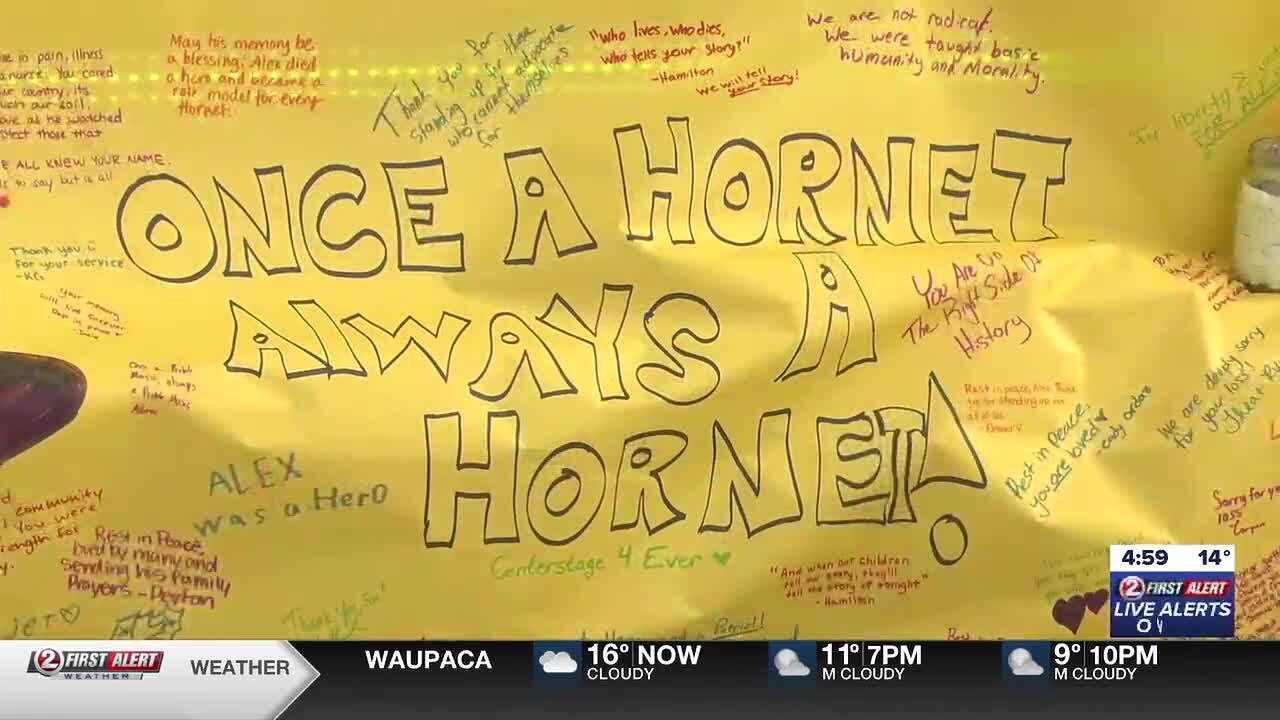 Preble High School students create banner to memorialize Alex Pretti