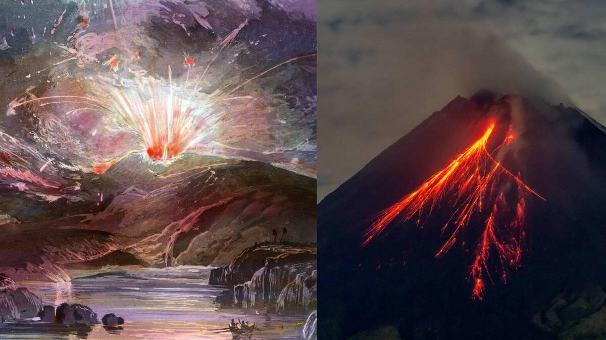 Volcanoes that erupted twice centuries apart