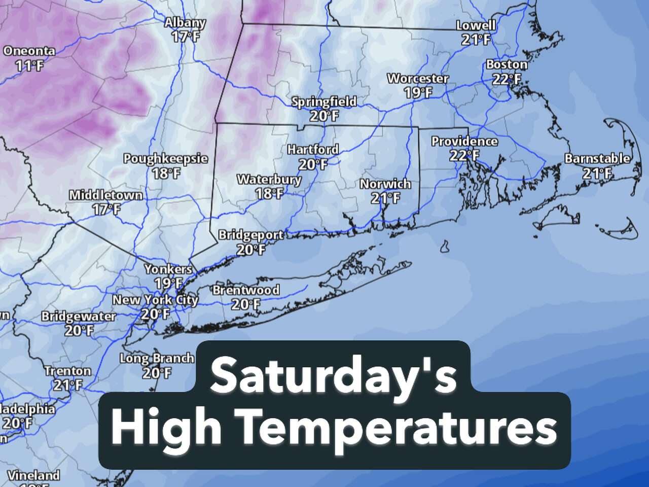 Connecticut's stretch of bitter cold continues, but weekend snow ...