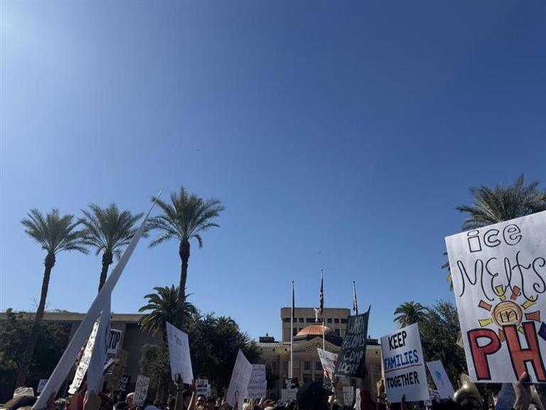 Phoenix cop accused of provoking teen protesters invokes free speech