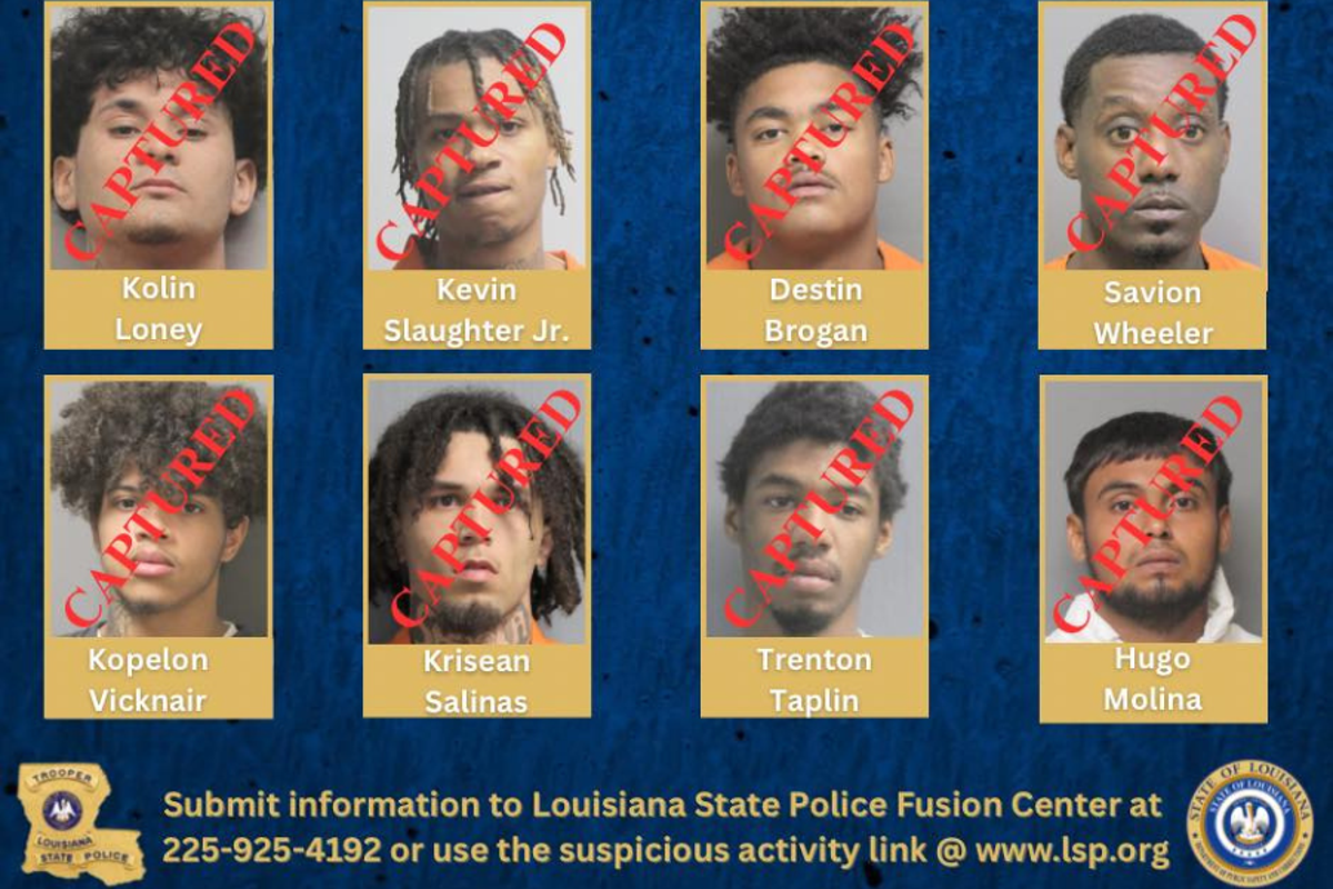 Eight prisoners – including three accused of murder – recaptured after major jail break in Louisiana