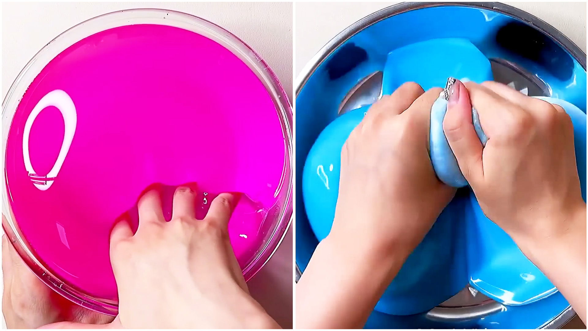 Textures de slime propres et mouvements ASMR lents