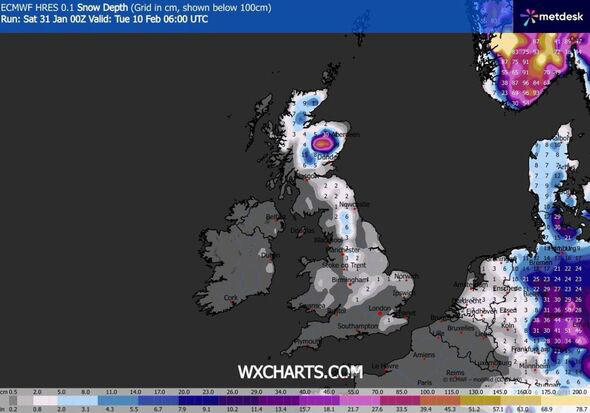 UK snow maps show 'blizzard' to hit as far south as Kent in -13C freeze