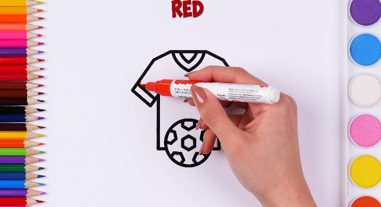 Football T-shirt | Coloring in activity