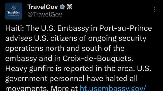 Shooting outside US embassy in Haiti triggers alert for American ...