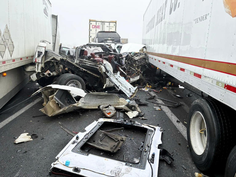 Dense fog causes pileup on California highway involving at least 50 cars
