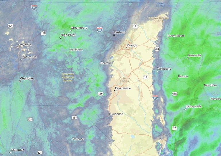 It's finally snowing in Fayetteville and Cumberland County