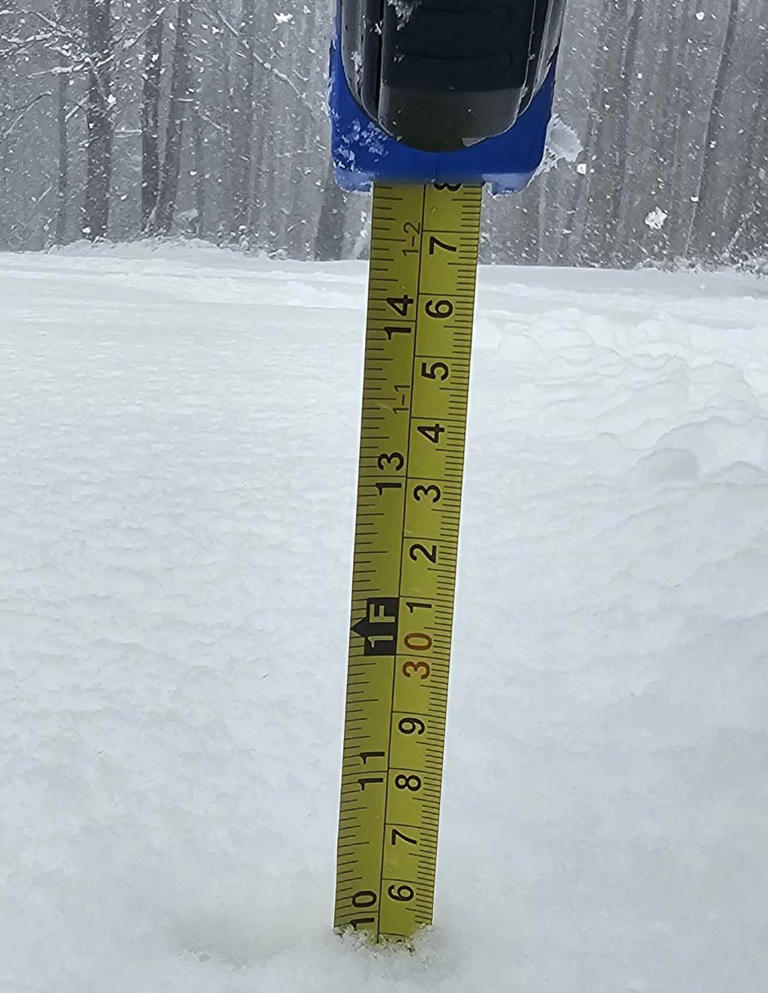 Snow is falling fast and heavy in the Piedmont of North Carolina ...