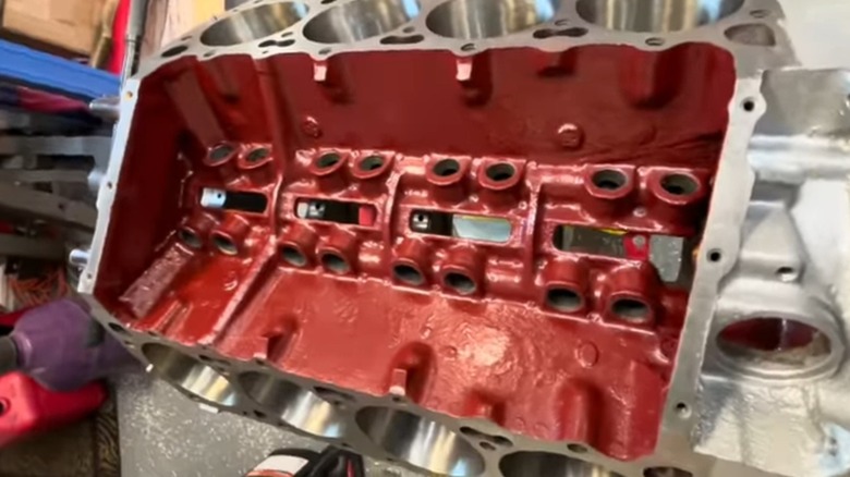 Yes, you can paint your engine block's lifter valley, it's fine