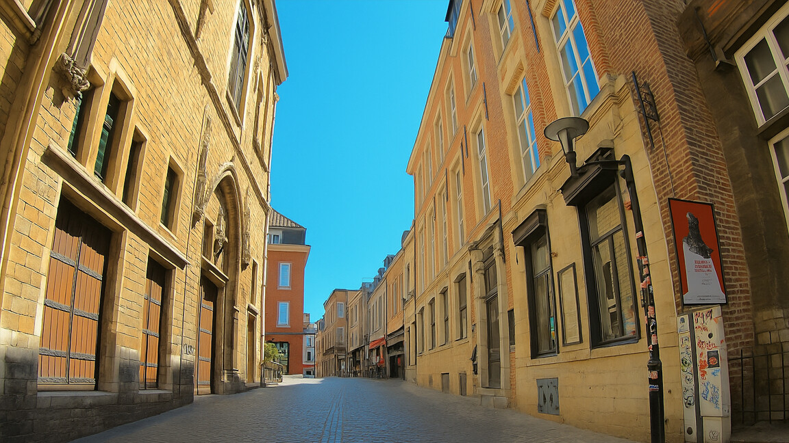 Un día tranquilo en el centro histórico de Lovaina