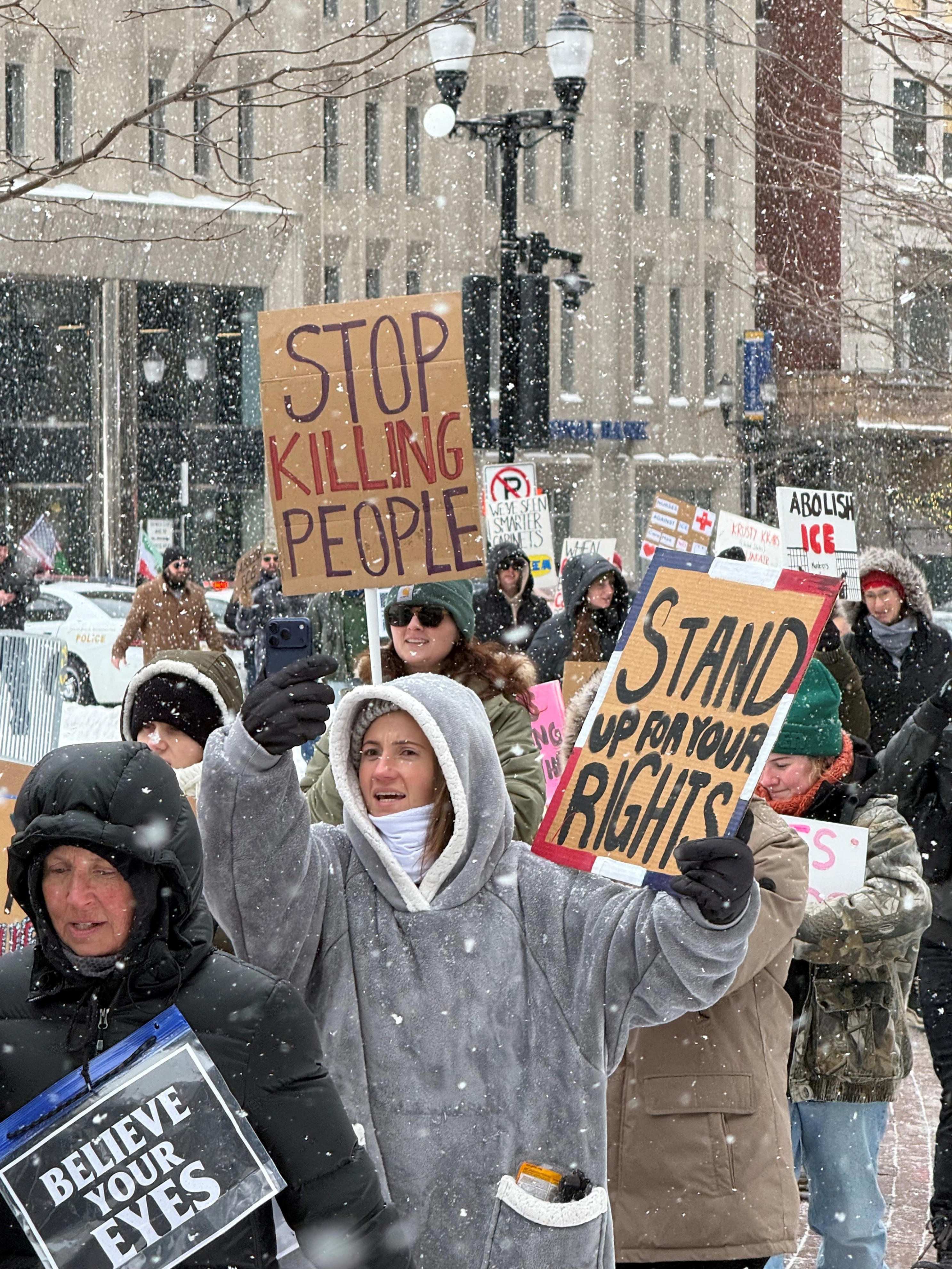 'I'm appalled': Hundreds in Indianapolis protest ICE