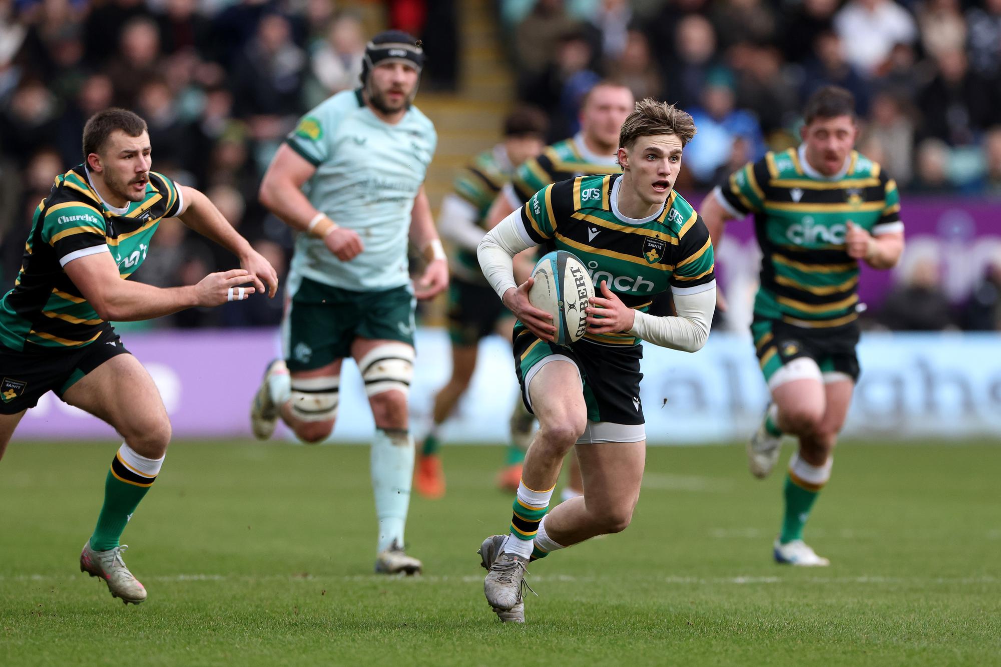 Saints kick-start Prem Rugby Cup campaign with dominant derby-day win