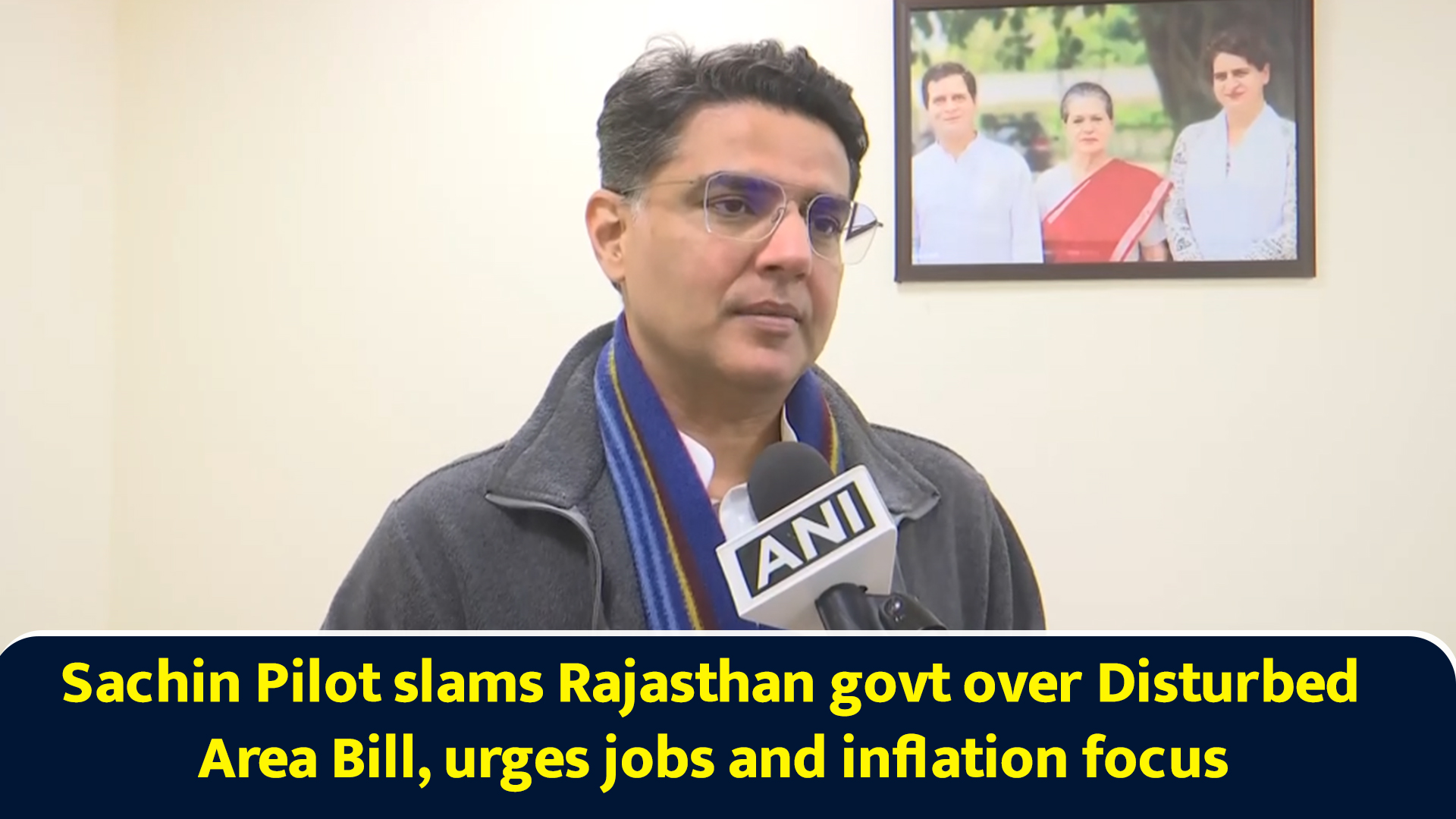 Sachin Pilot slams Rajasthan govt over Disturbed Area Bill, urges jobs ...
