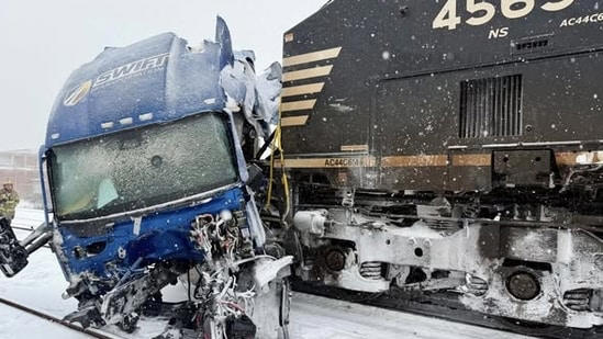 Train collides with truck in North Carolina amid 'bomb cyclone ...