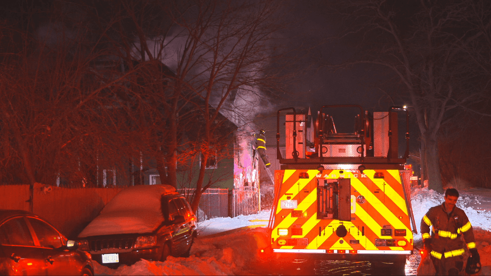 Home partially collapses after fire in Warwick