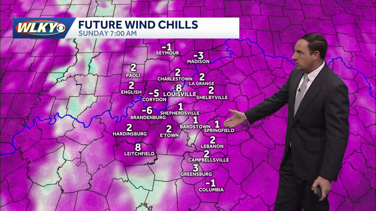 Bitterly cold again tonight with single digit lows