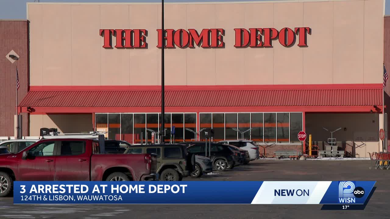 3 arrested after Wauwatosa retail theft at Home Depot